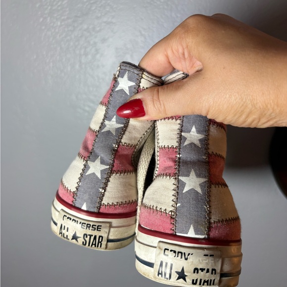 Converse American flag Pink and Gray High-Tops lace up men’s 7.5 women’s 9.5 - Picture 6 of 8
